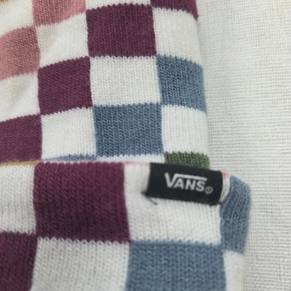 Vans Beanie Unisex OSFM Multicolor Checkerboard Knit Skater Streetwear Hat